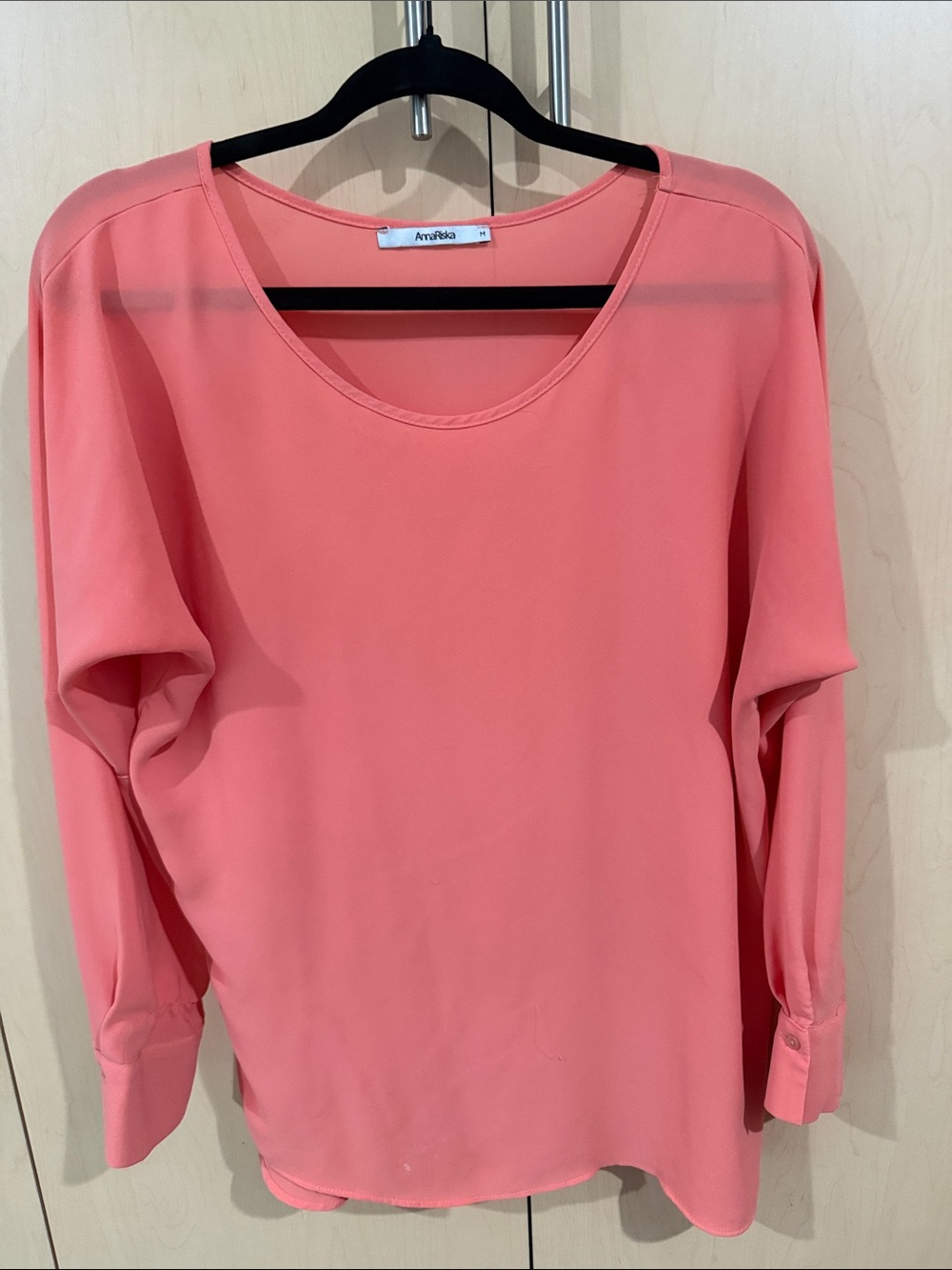 Arnette Coral Long-Sleeve Scoop Neck Blouse